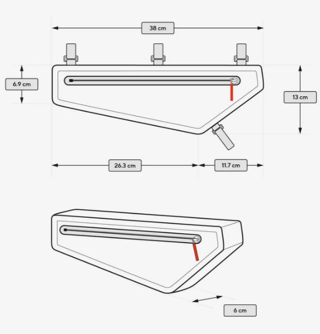 Cyclite Frame Bag Dimensions
